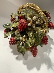 VTG Gorham Fleurs des Siecles Jane Hutchison Basket of Strawberries