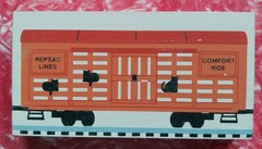 Set 7 CATS MEOW Vintage 1990s Train Locomotive ~ Advertising Quaker Rubbermaid +