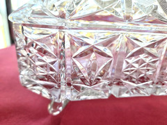 Vintage Large Lead Crystal Covered Nut/Candy Dish