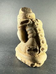 AMAZING ANCIENT PRE COLUMBIAN STONE CARVED TAINO BEHIQUE SEATED CIRCA 900AD