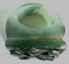 300 BC Authentic Ancient Roman hololith Ring Engraved Gemstone Depict Eagle