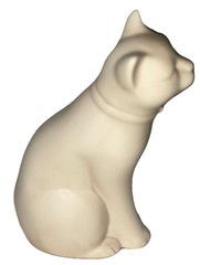 Vintage Stone Casting Cat Figurine – Ivory Fun