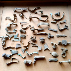 Lot of 10 Roman Bronze Fibulae Metal detecting finds