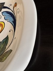 Nova Deruta Limone Medium Serving Appetizer Plate Tray 11.5”x7.25” Italian NWT