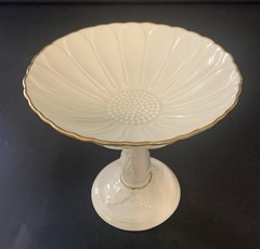 Lenox Sunflower Compote Candy DishCharleston Collection PorcelainVintage 1980s