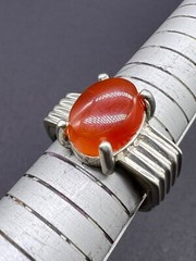 Natural Carnelian Agate Pure Sliver Antique Ring From Afghanistan 🇦🇫
