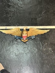 Sexton 27” Patriotic American Eagle Shield Wall Plaque Gold Aluminum Vintage