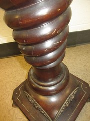 ANTIQUE PEDESTAL STAND TABLE ORNATE Circa 1890 “Bronze Statue Clock” To Restore