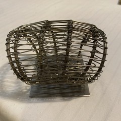 VINTAGE Perfect Arrangers Flower Frog Stainless Steel Cage Display Decor