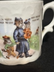 Antique Charlie & Charlotte Porcelain Childs Nursery Rhyme Cup