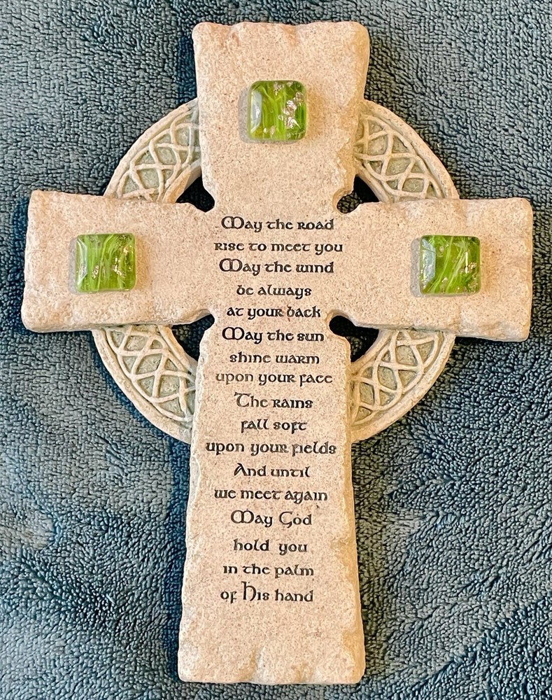 FAITH STONES CELTIC CROSS WITH TRADITIONAL IRISH BLESSING BY ROMAN, INC.