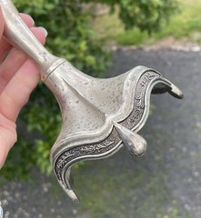 Pair of Antique – Vintage Art Nouveau Silver Tone Candlestick Holders Victorian