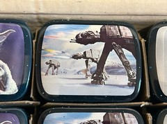 Vintage Star Wars Empire Strikes Back Micro Tins 1980 W/ 72 Tins Store Display