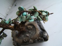 ANTIQUE CHINESE TURQUOISE GEMSTONE BONSAI TREE