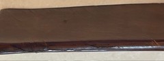 Vintage Brown Leather Embossed Crests Monogrammed Bill Carrier