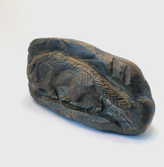 Ancient Greek Wolf Carved Stone Sculpture Animal Figure Circa 200-300 BC
