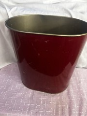 Vintage Harvell Metal Trash Waste Can Rare Victorian Colonial Scene Plantation