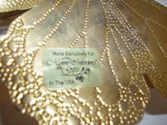 Vintage Home Interior Wall Hanging Gold Tone Metal Butterflies (Set Of 3) shiny