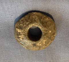 3 Medieval Period Patterned Lead Wool Spindle Whorls – Found On Dig
