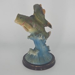 Freshwater Bass Figurine Vintage Slightly Worn Nice Tabletop Display