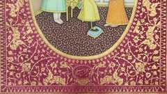 Rare Islamic handmade mughal miniature painting Of Princess Nur Un Nisa Begum