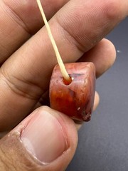 Rare Beautiful Old Natural Carnelian Agate Bead From North Afghanistan