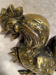 Vintage Pair Rooster Cocks Fighting Wall Hanging Decor Rustic Art Cast Aluminum