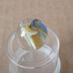 .60″ Vintage Cat Eye Hybrid Sparkler Marble- Akro Master Marble King Foreign