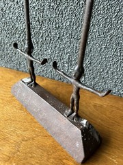 Candle Holder Candelabra Abstract Sculpture Metal Art Modernist Mid Century Mcm