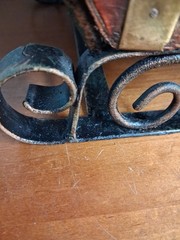 VINTAGE RUSTIC SLEIGH METAL TWIGS WOOD,DECORATIVE ITEM,HEAVY,STUDY