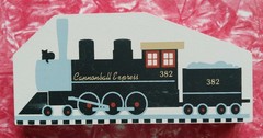 Set 7 CATS MEOW Vintage 1990s Train Locomotive ~ Advertising Quaker Rubbermaid +
