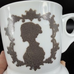 Stir Ceramic Coffee Mug Cup Lady Undead Cameo Silhouette Portrait Woman Mug Cup