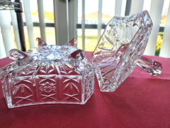 Vintage Large Lead Crystal Covered Nut/Candy Dish