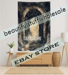 Rich Gothic Arch Wall Hanging Tapestry haunted dreamscape 39X59 in
