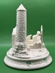 Belleek Devenish Round Tower Centerpiece ~ Millennium 2000 Collection