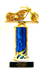 MOTORCYCLE TROPHY, BIKE AWARD, CHOPPER MOTORCYCLE SHOW TROPHY 4DC 8 COLORS
