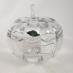 Godinger Ireland Shannon 24% Lead Crystal Pumpkin Fall Halloween Thanksgiving