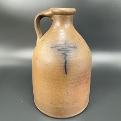 Vintage 1988 Braun Buffalo NY Stoneware Jug Container Brown Salt Glaze Pottery