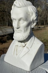 Antique Rare 19th C European Porcelain Bisque Parian Ware Bust Abraham Lincoln