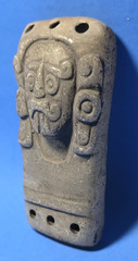 PRE-COLUMBIAN MIXTEC ALABASTER TLALOC PENDANT