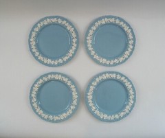 WEDGWOOD – Four Embossed Queen’s Ware Plates – United Kingdom – Circa 1950’s