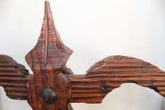 Hand-Carved Wooden Scales of Justice Balance Scale | Rustic Folk Art Decor