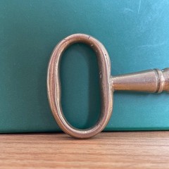 Vintage Large Solid Brass Skeleton Key Decorative Paperweight 6.5″ Gothic Retro