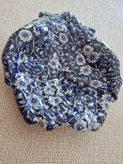 Blue White Chintz Trinket Dish Hand Shaped Made in England Ring Dish