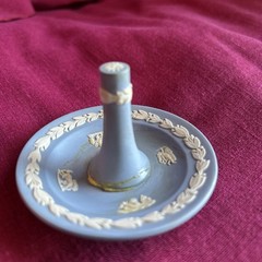 Wedgwood Blue Jasperware Ring Holder REPAIRED
