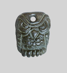 300 BC Ancient Roman Greek Carved Engraved Gemstone Pendant Medallion Amulet Owl