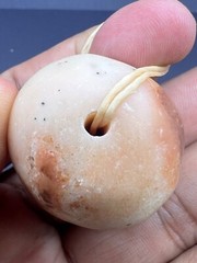 Rare Ancient Old Alabaster Stone Bactrian Bead From North Afghanistan