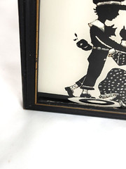 Vintage Art RELIANCE Silhouette Victorian Style Framed “ The Gift Bearer”