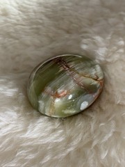 Marble Alabaster Carved Polished Egg Art Decor Paperweight 3″ Long