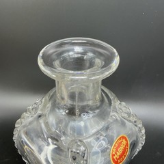 Magnor Glassverk Norway Clear Glass Decanter Vintage Container Bottle W Stopper